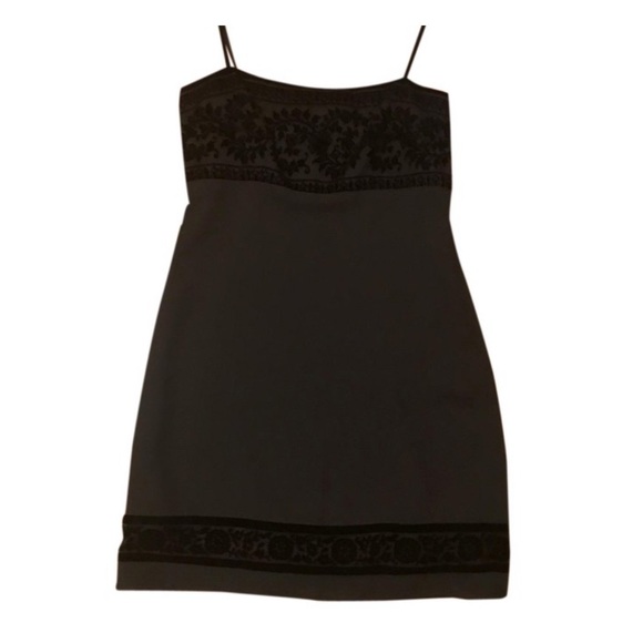 Laundry By Shelli Segal Dresses & Skirts - Laundry By Shelli Segal 1995 Black Sheer Velvet Mini Night Out Dress